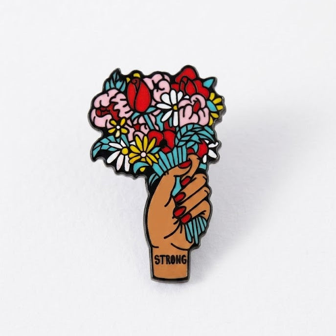 Raise Your Flowers Enamel Pin