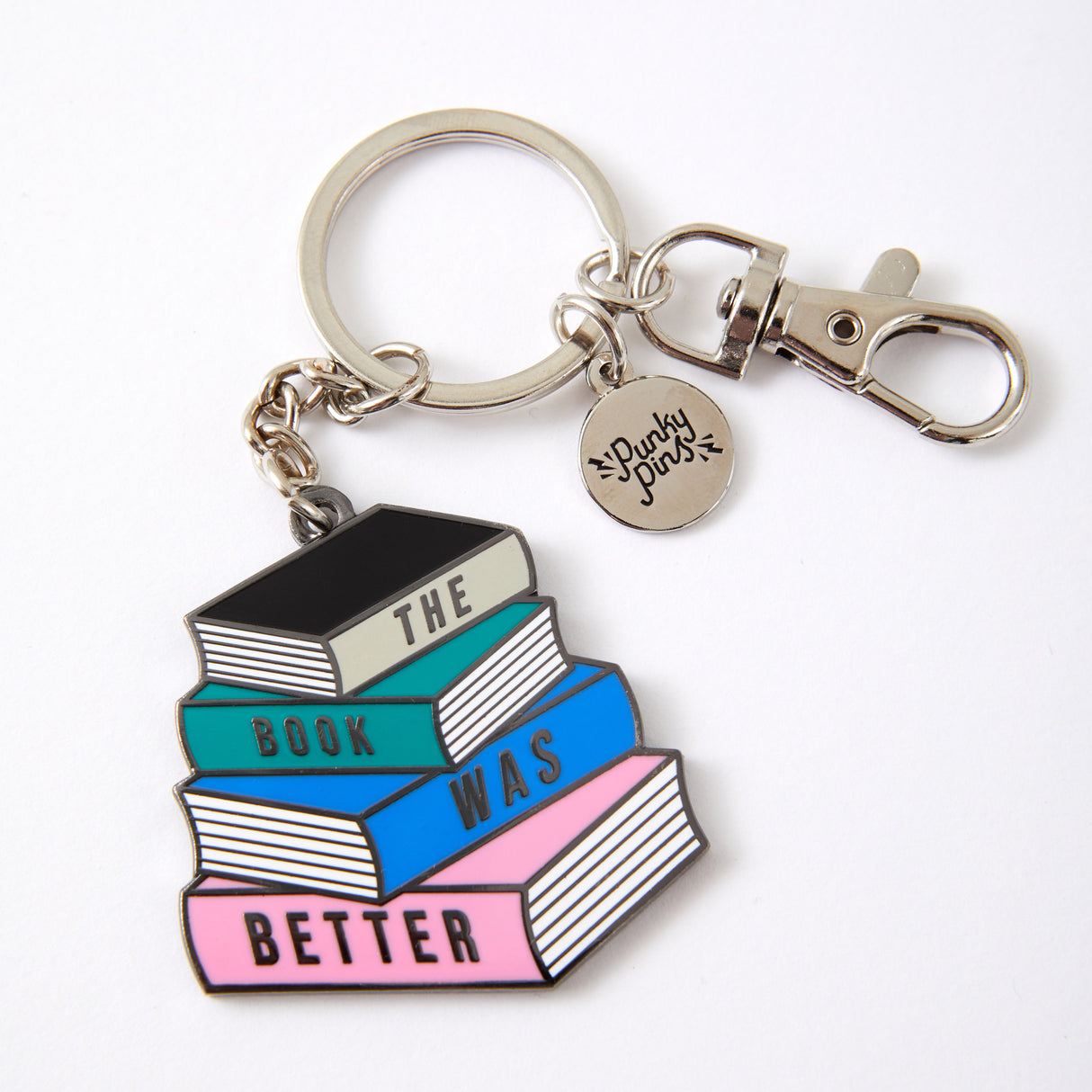 The Book Was Better Enamel Keyring