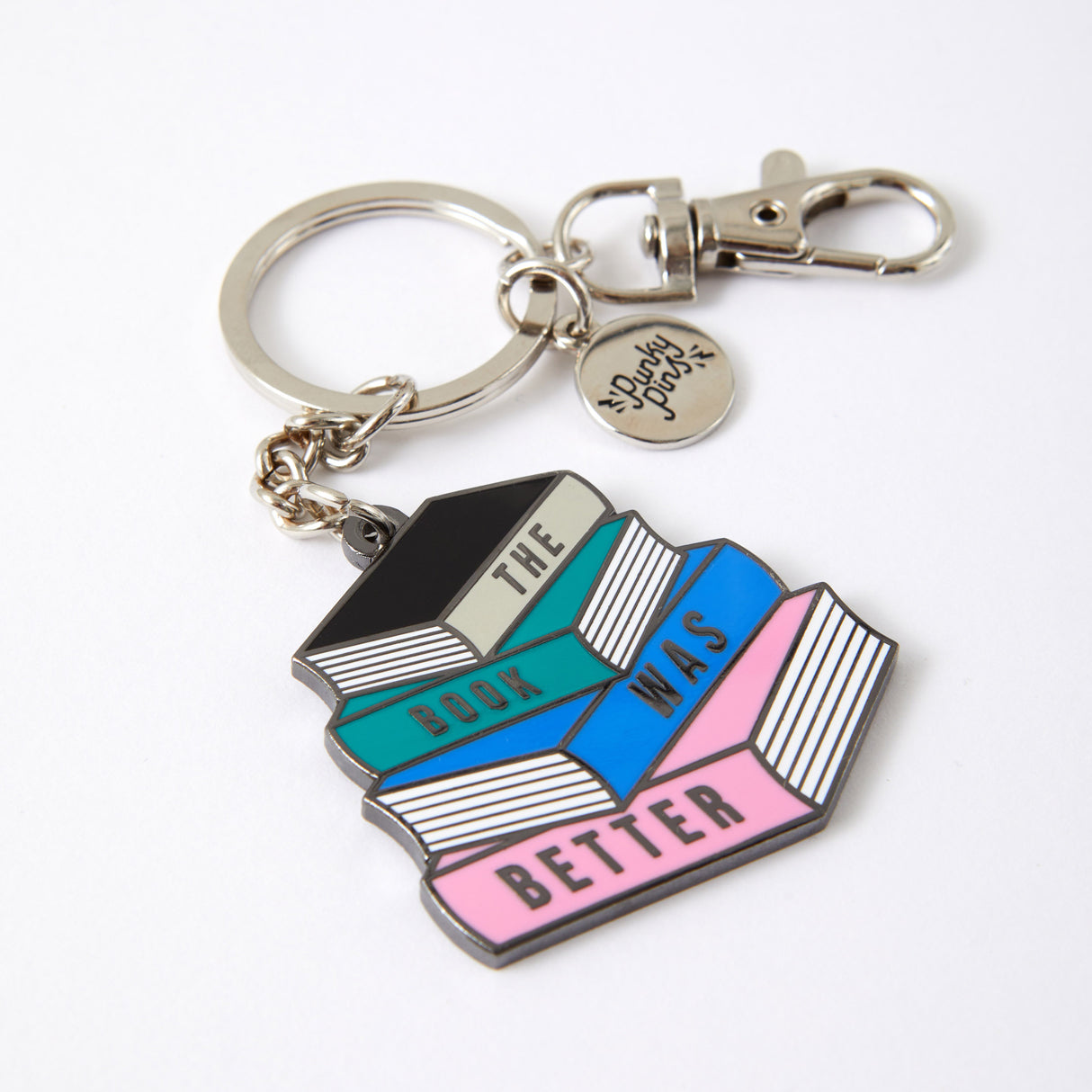 The Book Was Better Enamel Keyring