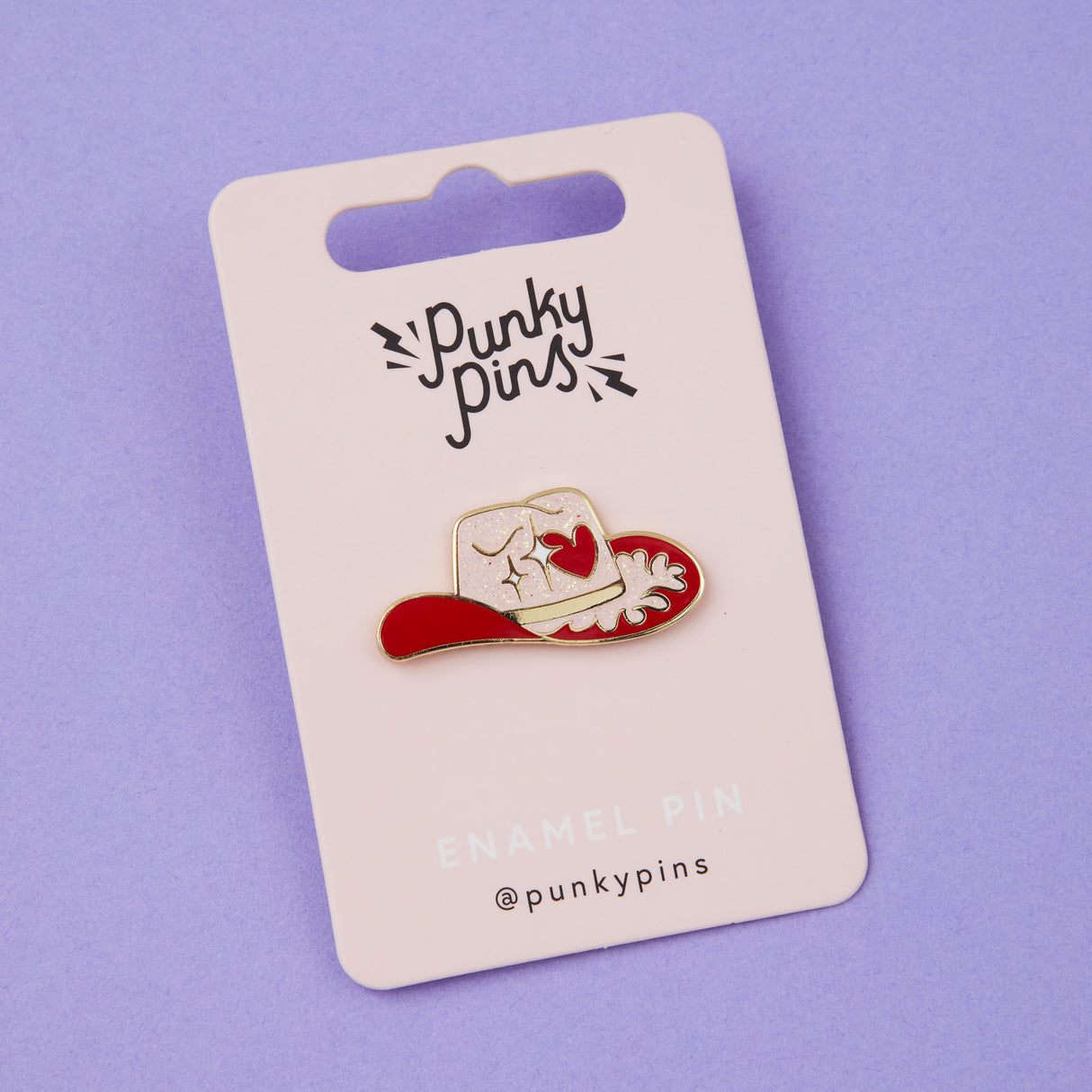 Cowboy Hat Glitter Enamel Pin