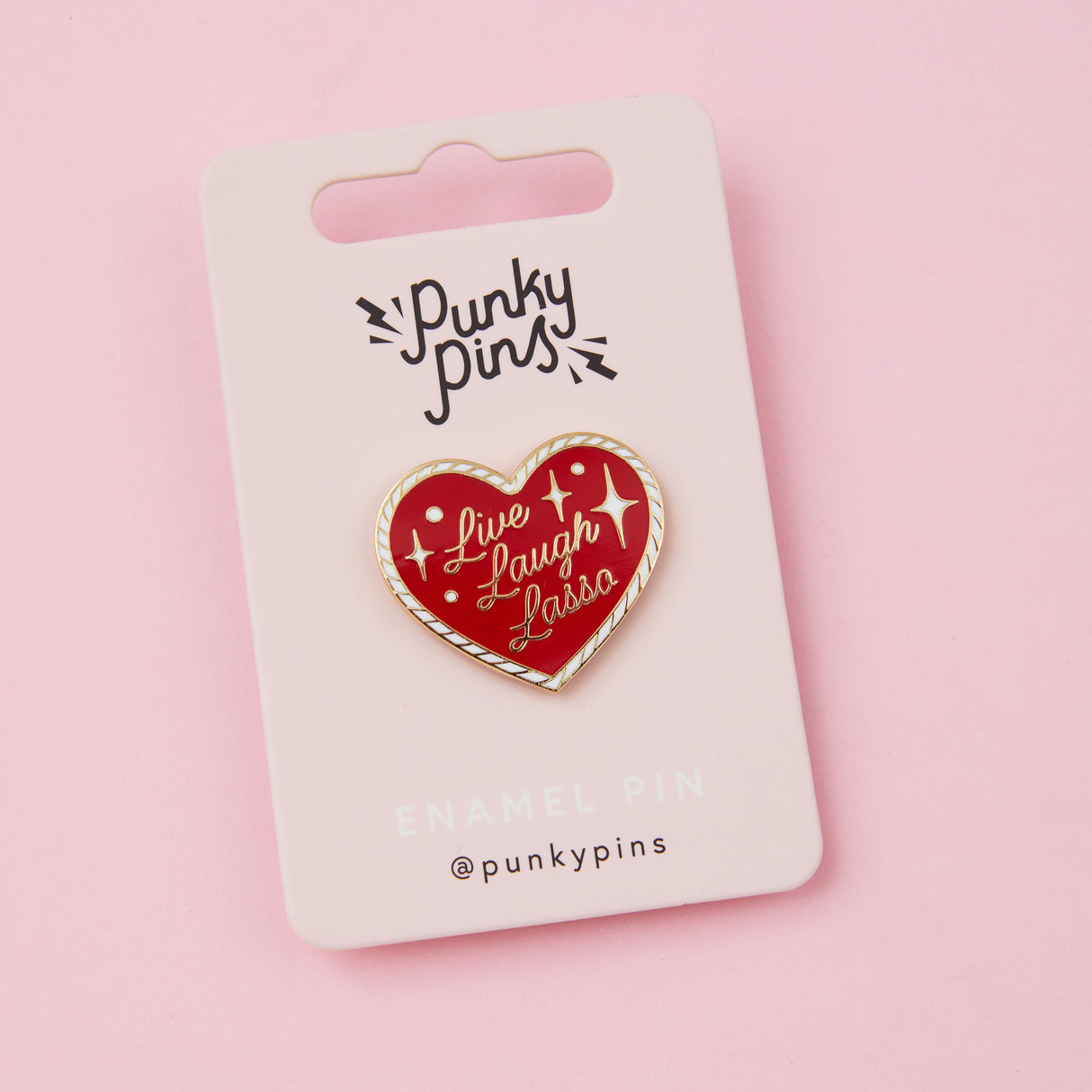 Live Laugh Lasso Heart Enamel Pin