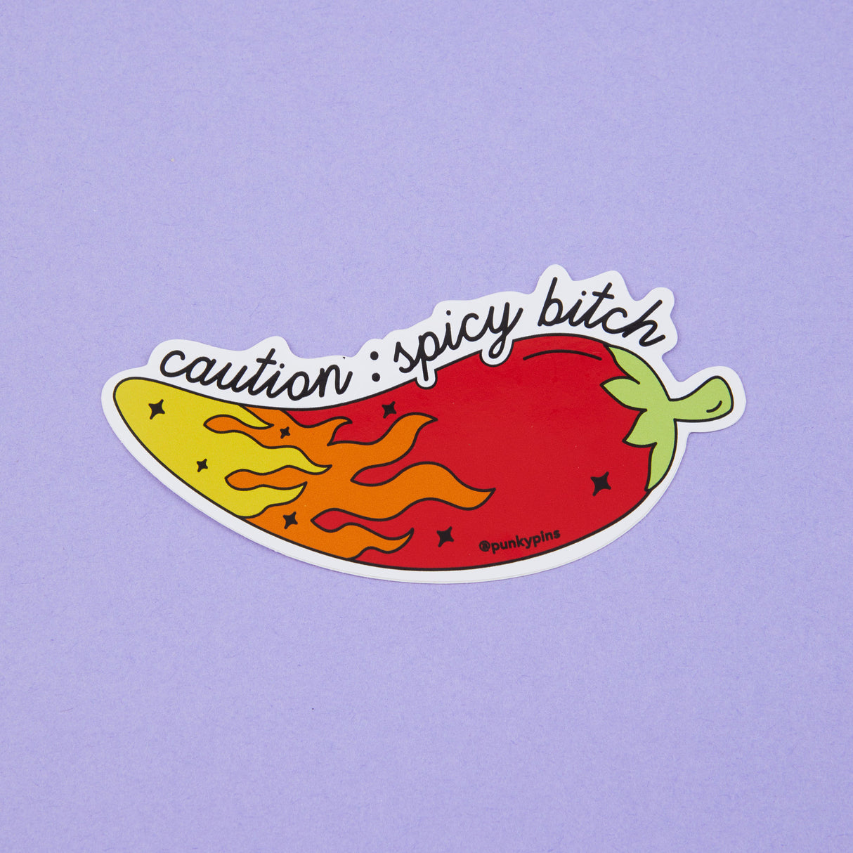 Caution: Spicy Bitch Vinyl Sticker