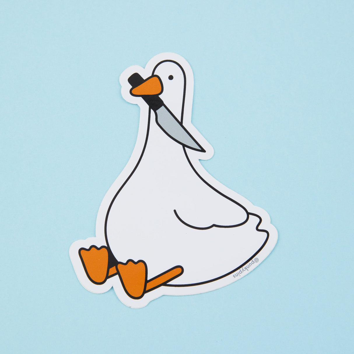 Stabby Goose Vinyl Sticker