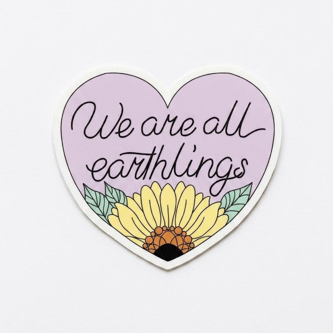 We Are All Earthlings Vinyl sticker