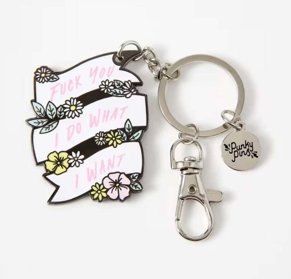 Fuck You I Do What I Want Enamel Keyring