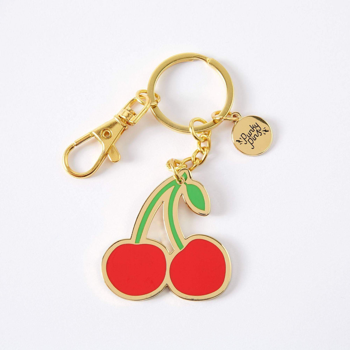 Cherry Enamel Keyring