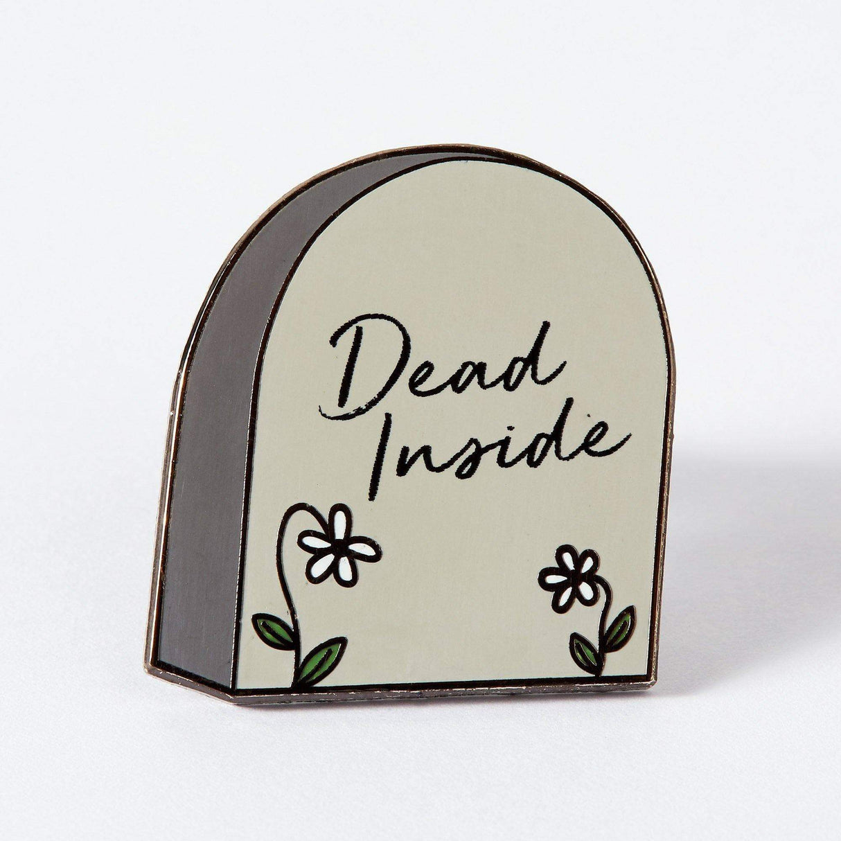 Dead Inside Tombstone Enamel Pin