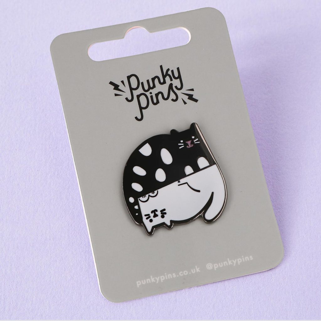 Ying and Yang Cats Enamel Pin