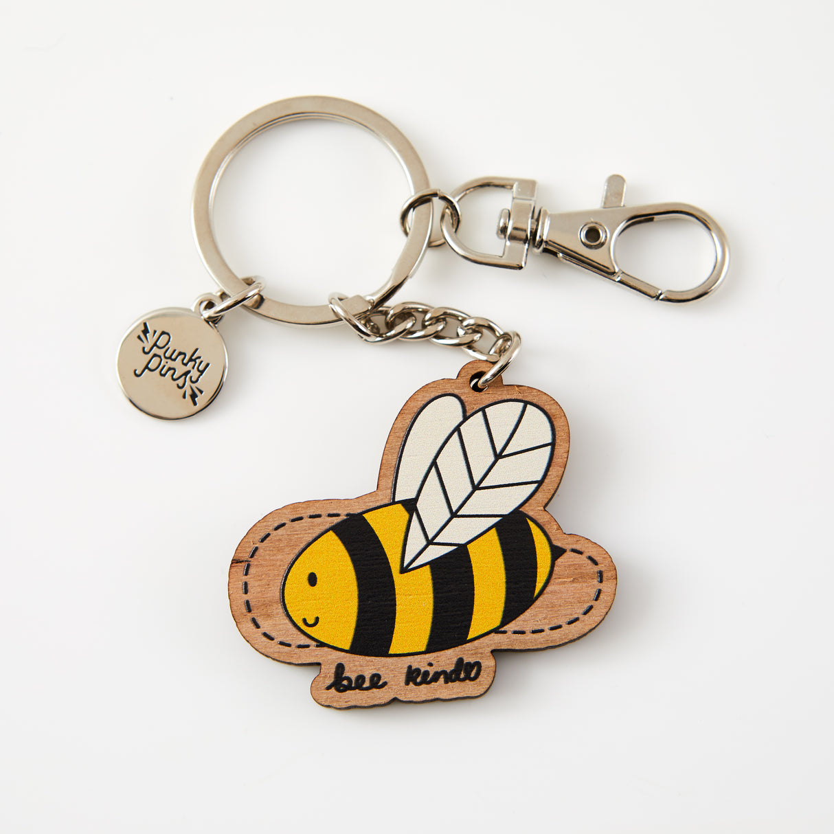 Bee Kind Wooden Eco Keyring