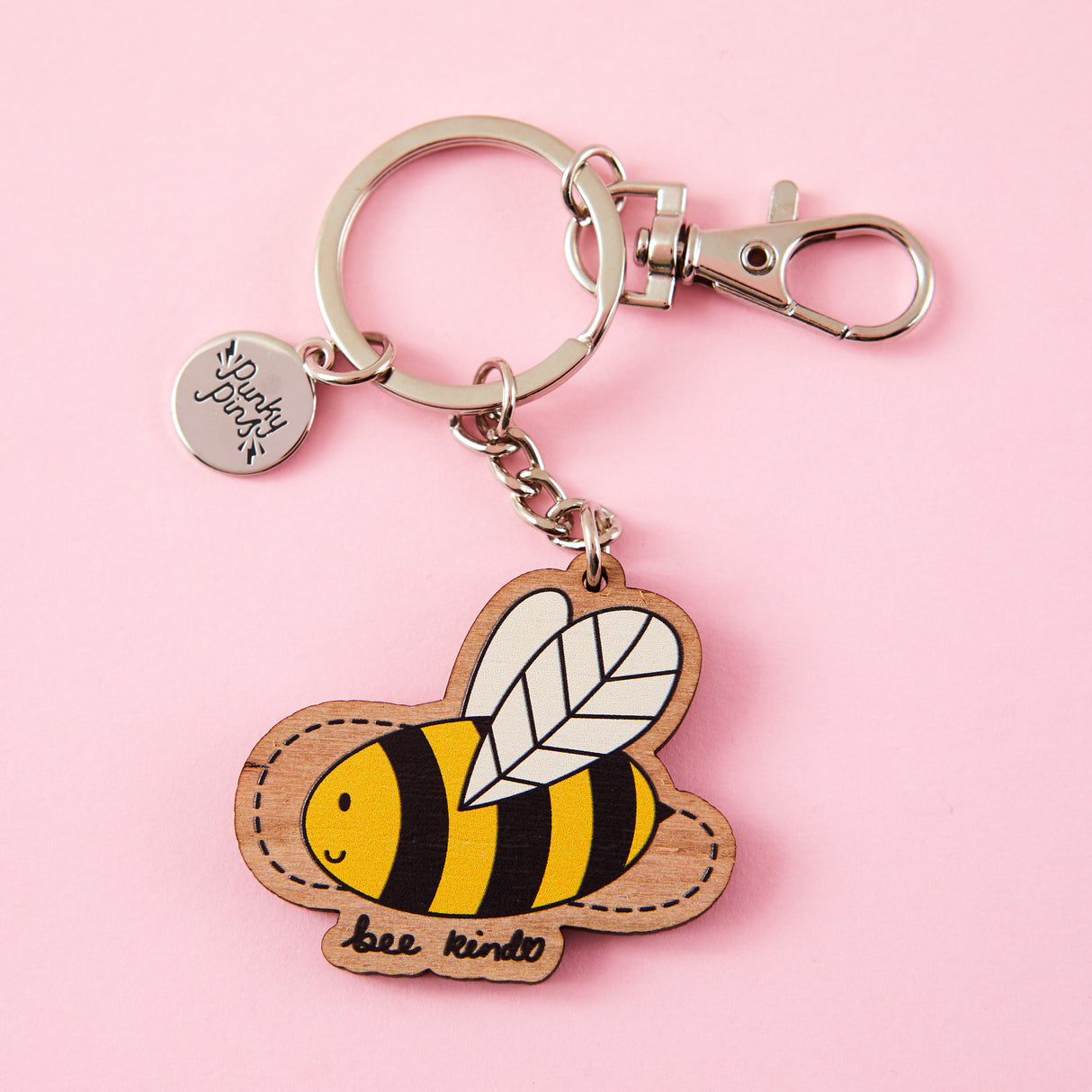 Bee Kind Wooden Eco Keyring