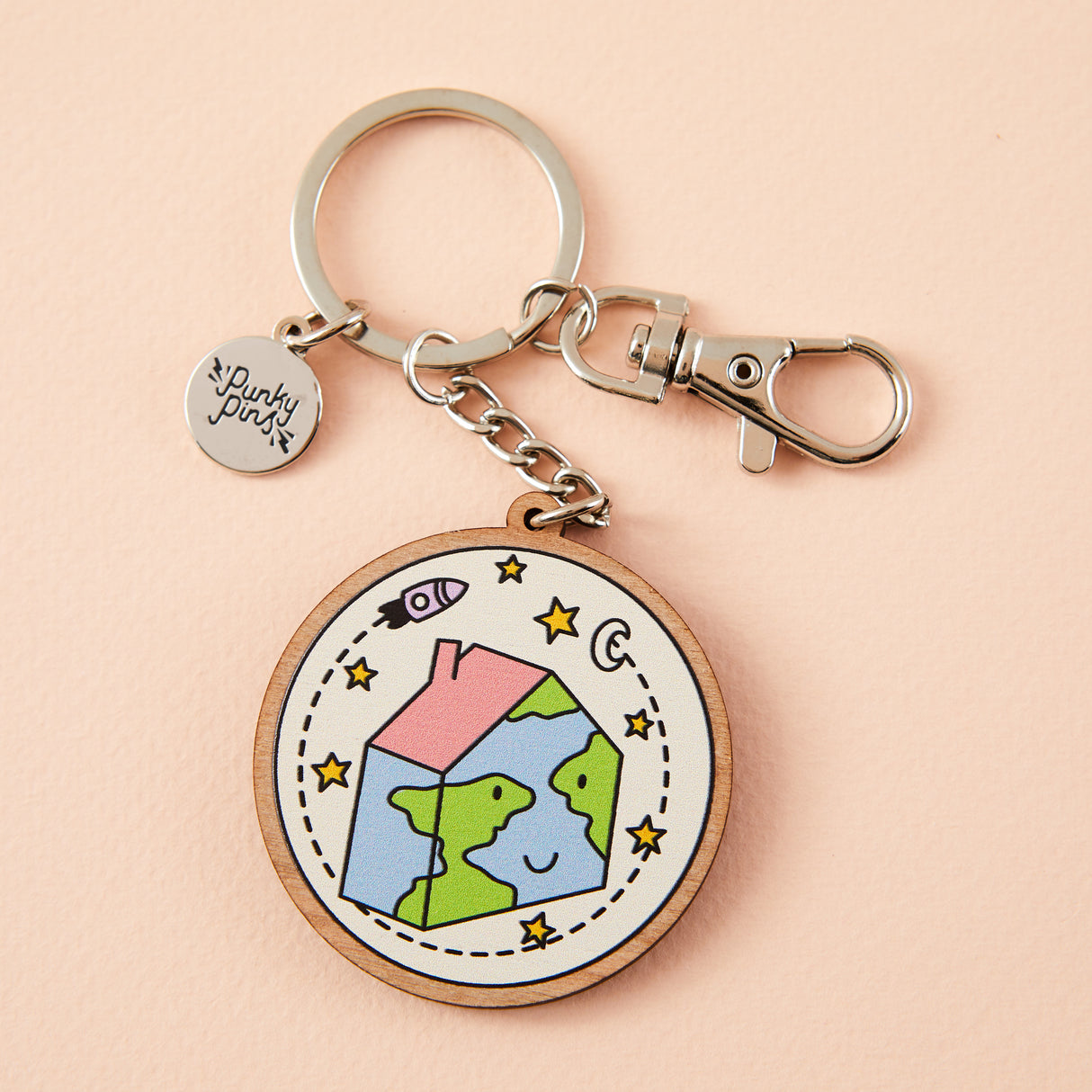 Our Home Wooden Eco Keyring