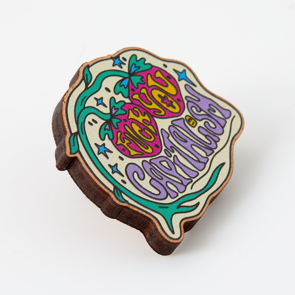 Fuck You Capitalism Wooden Eco Pin