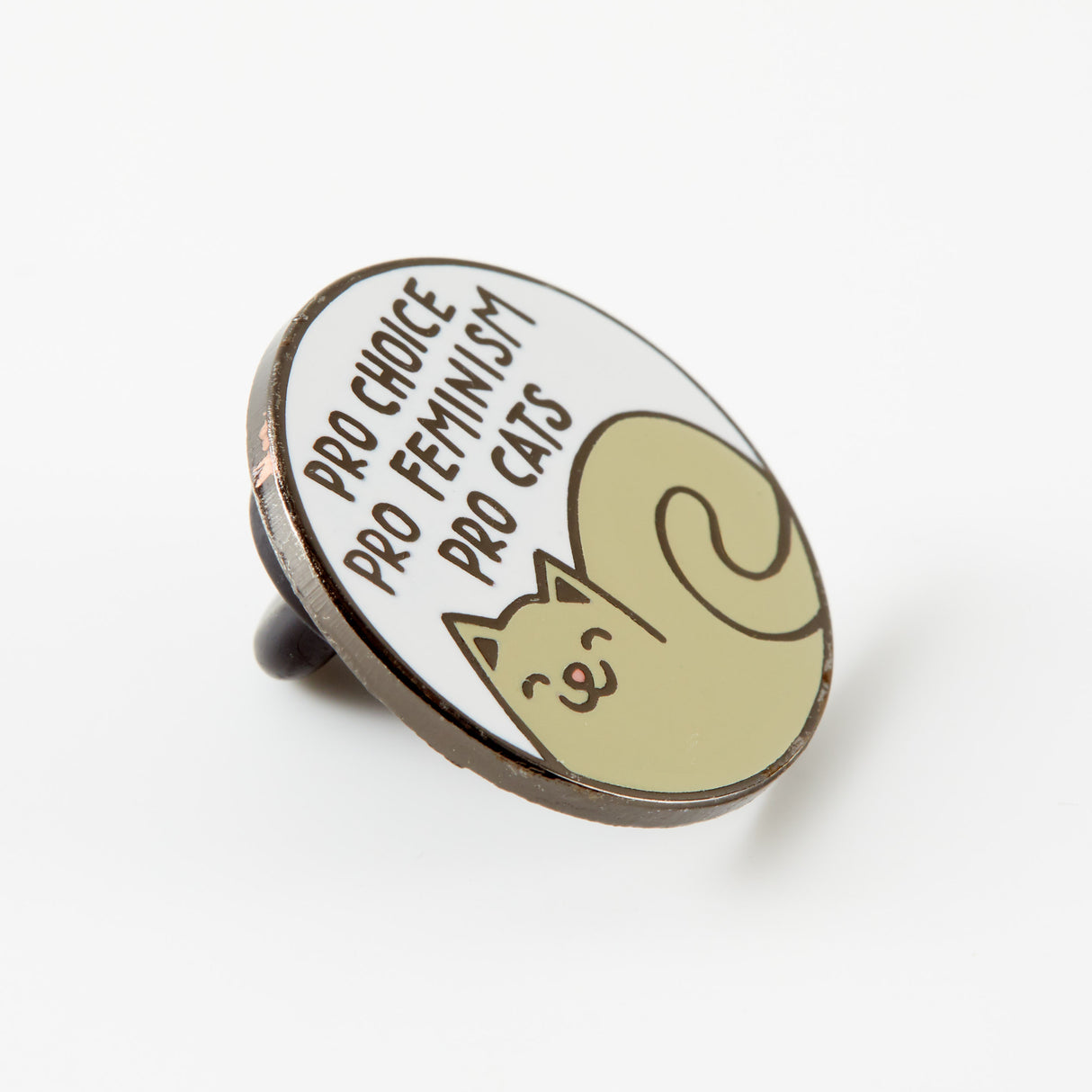 Pro Cats Pro Choice Grey Enamel Pin - Limited Edition