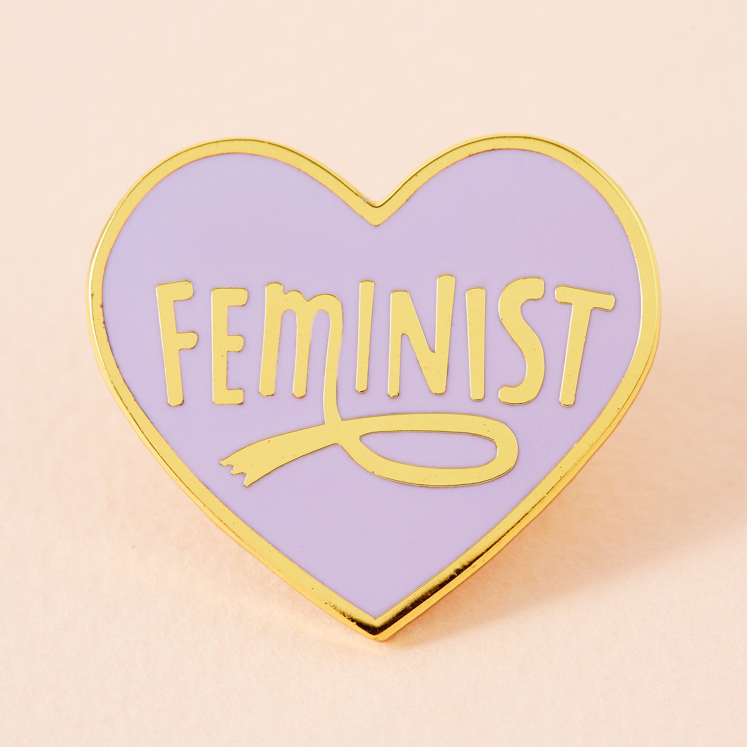 Feminist Heart Lilac Enamel Pin - Limited Edition