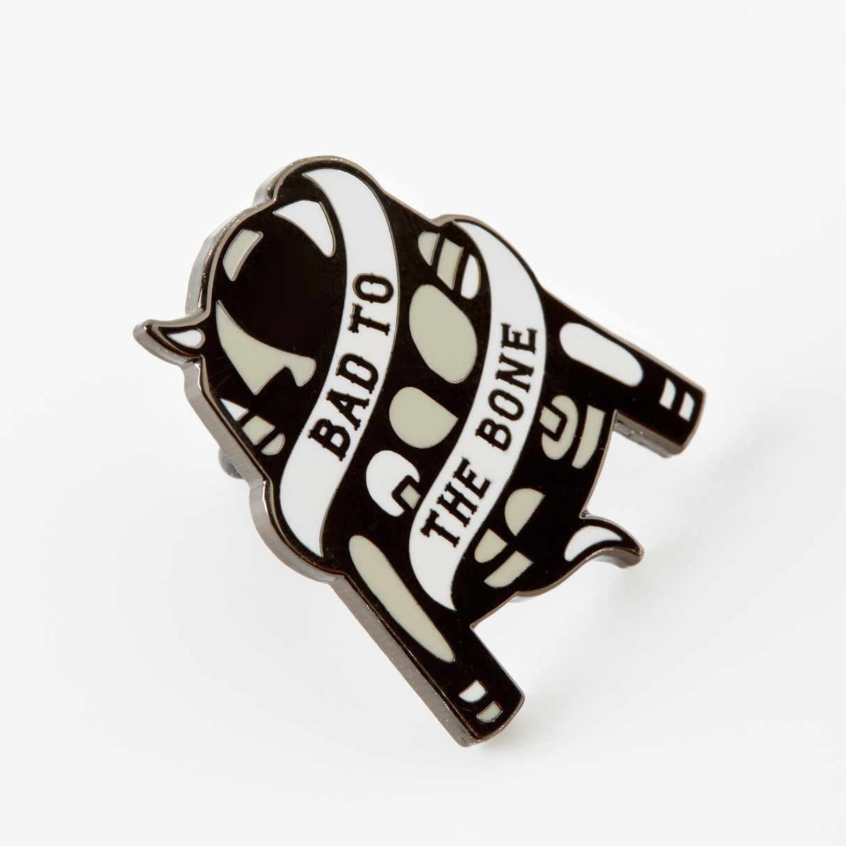 Bad to the Bone Enamel Pin