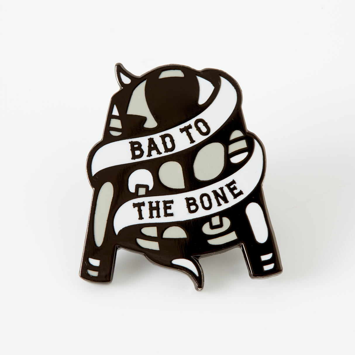 Bad to the Bone Enamel Pin