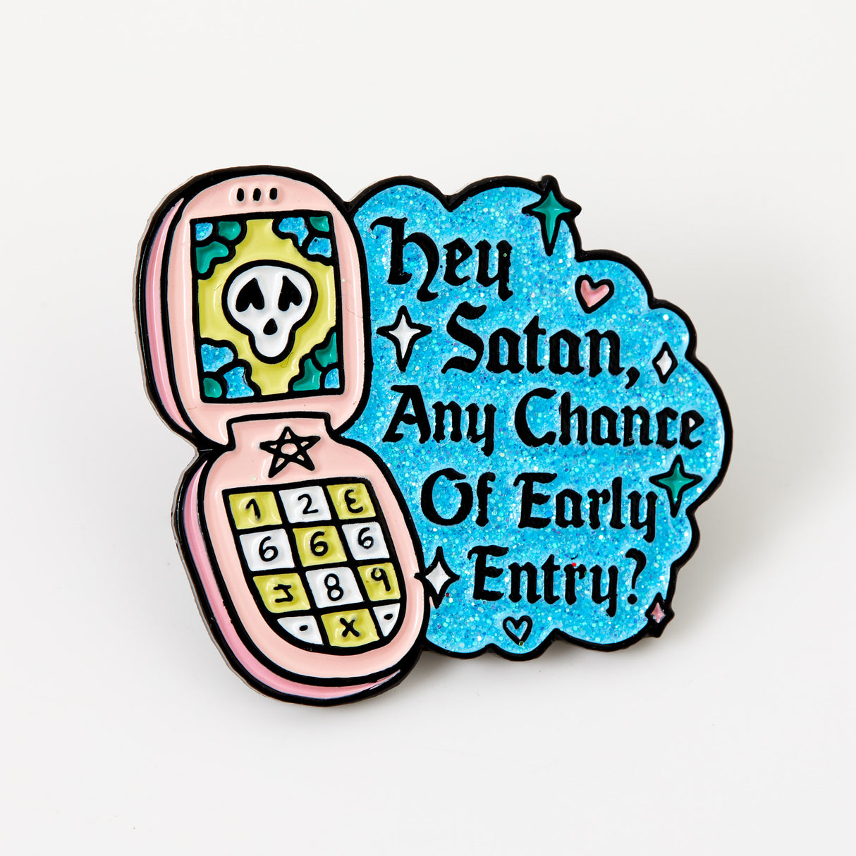 Call To Satan Enamel Pin
