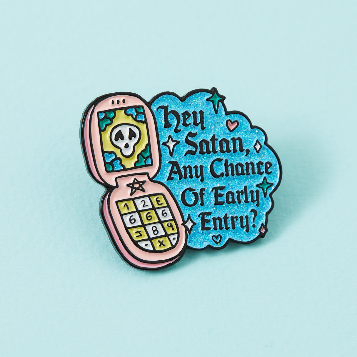 Call To Satan Enamel Pin