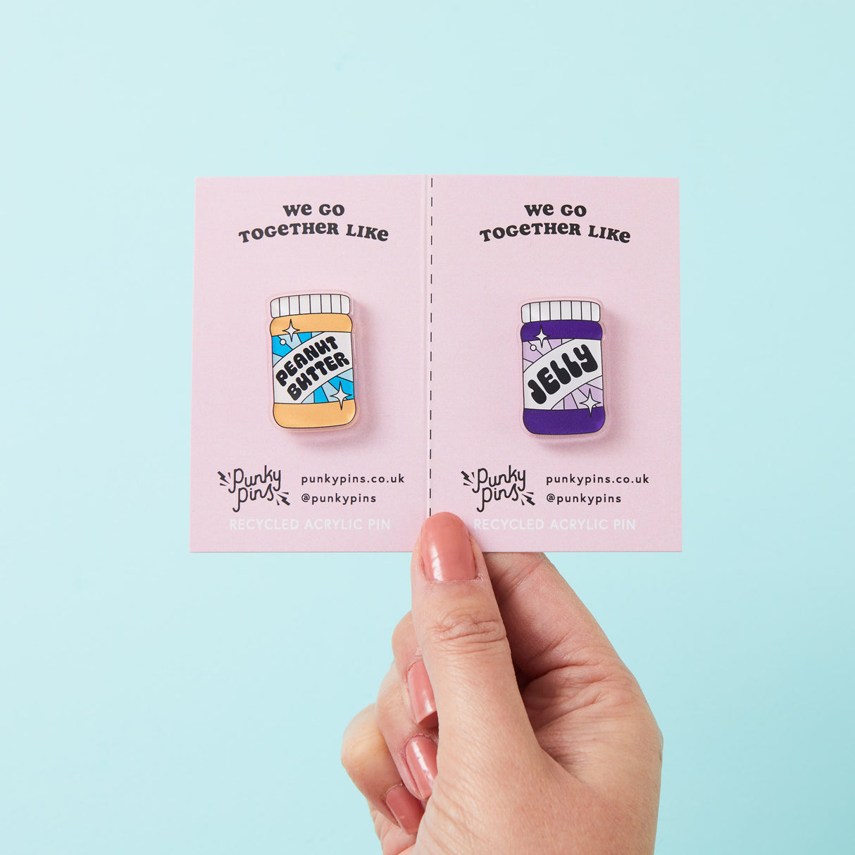 Peanut Butter & Jelly Acrylic Pin Pair