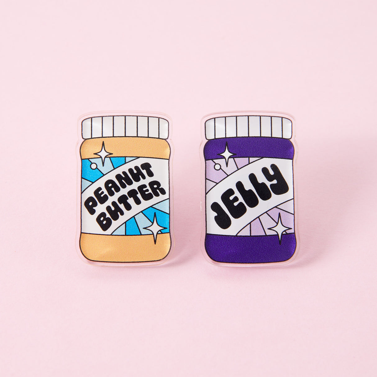 Peanut Butter & Jelly Acrylic Pin Pair