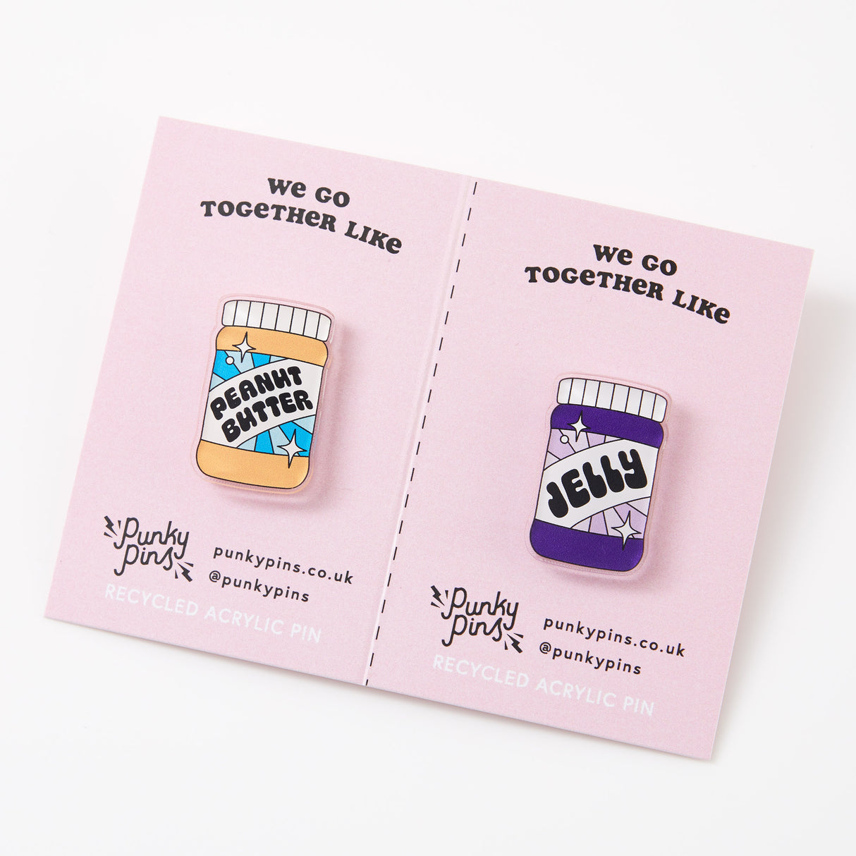Peanut Butter & Jelly Acrylic Pin Pair