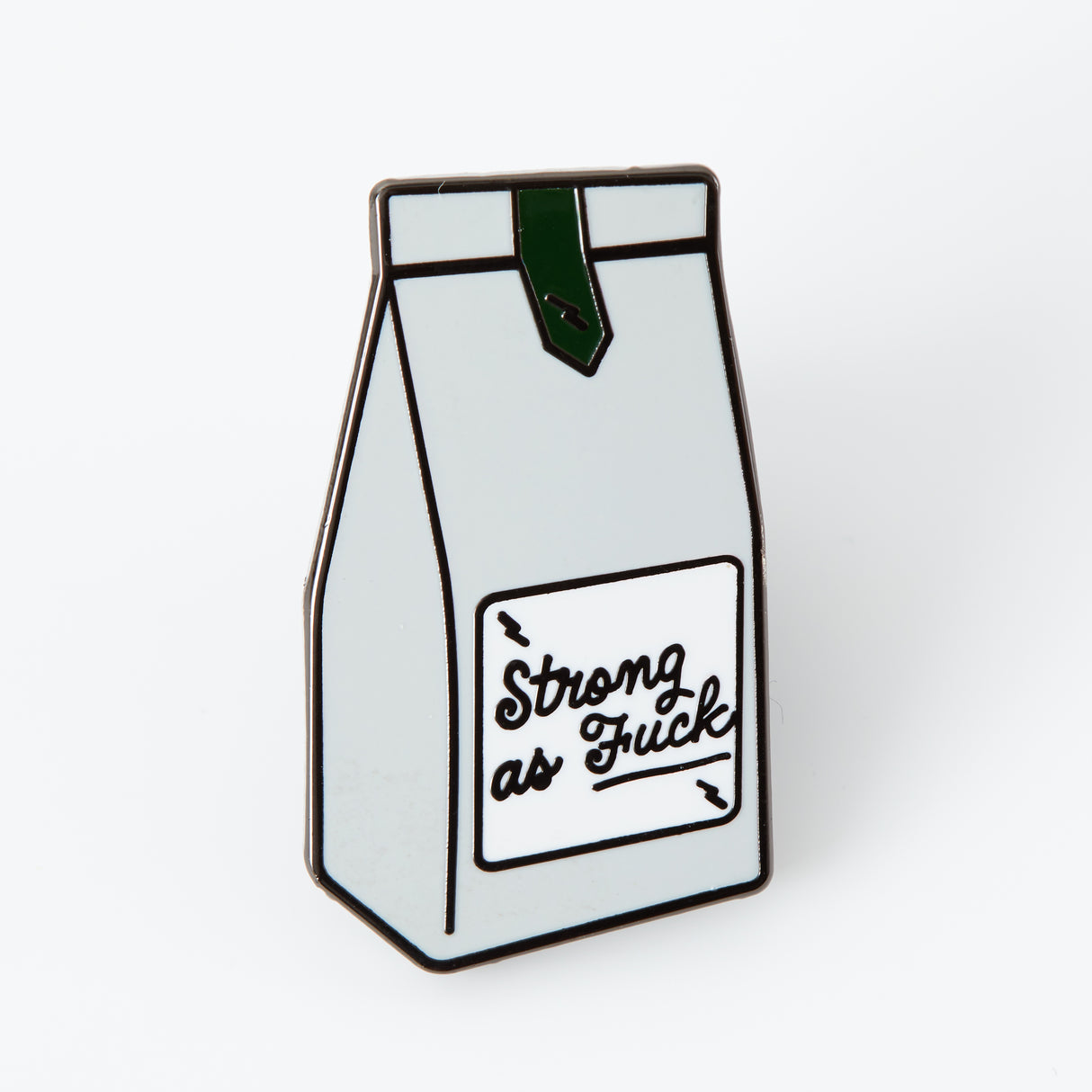 Strong AF Coffee Bag Enamel Pin