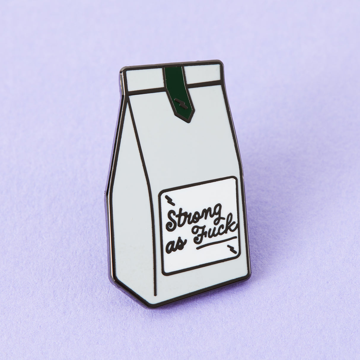 Strong AF Coffee Bag Enamel Pin