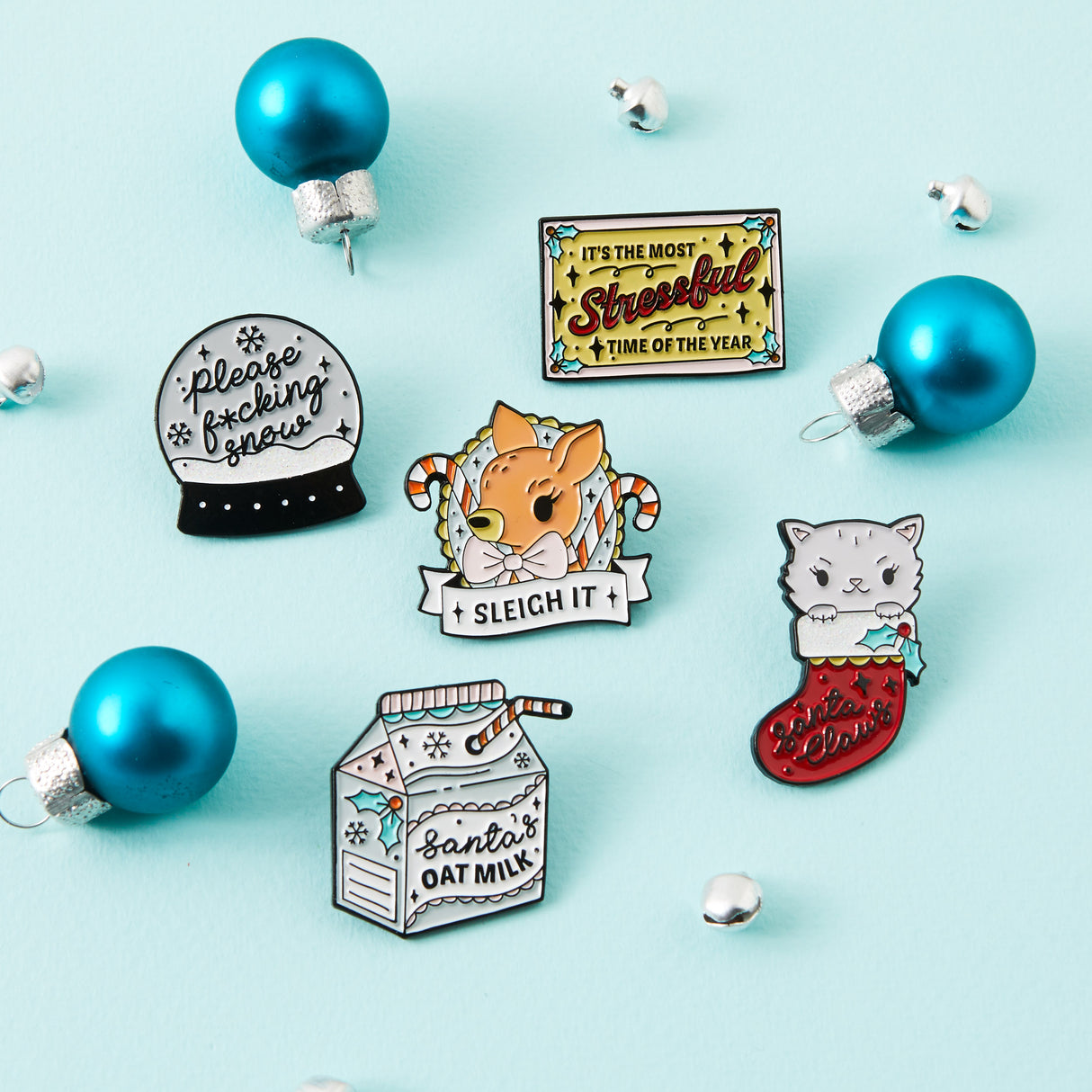Santa Claws Enamel Pin