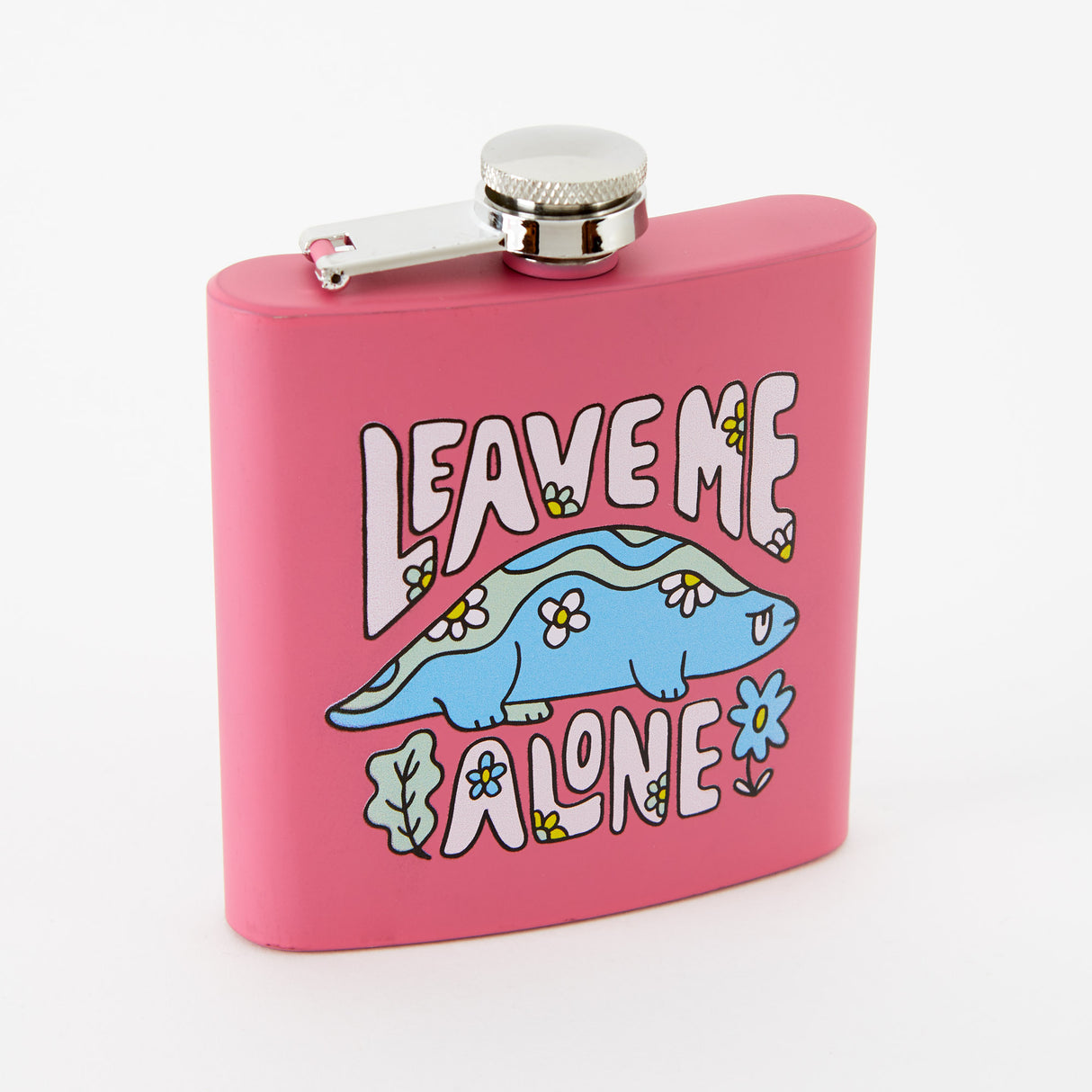 Leave Me Alone Pink Hip Flask