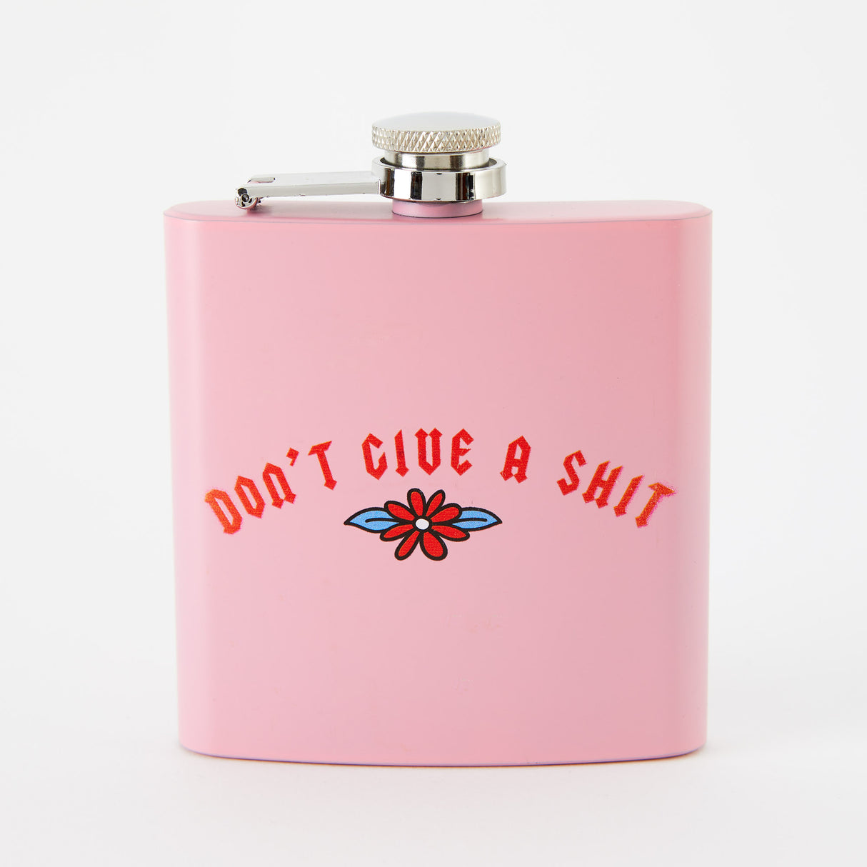 Don't Give A Shit Light Pink Hip Flask