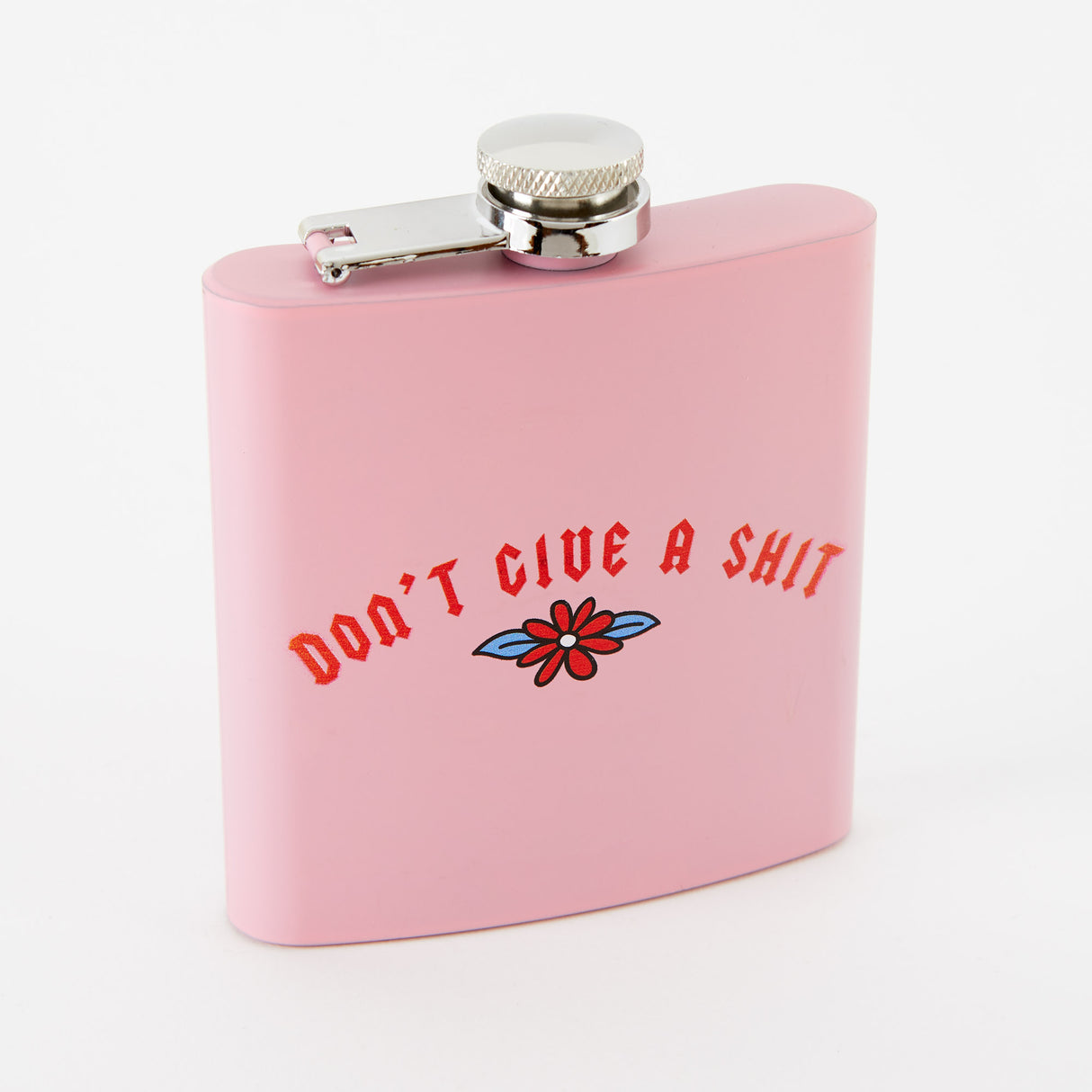Don't Give A Shit Light Pink Hip Flask