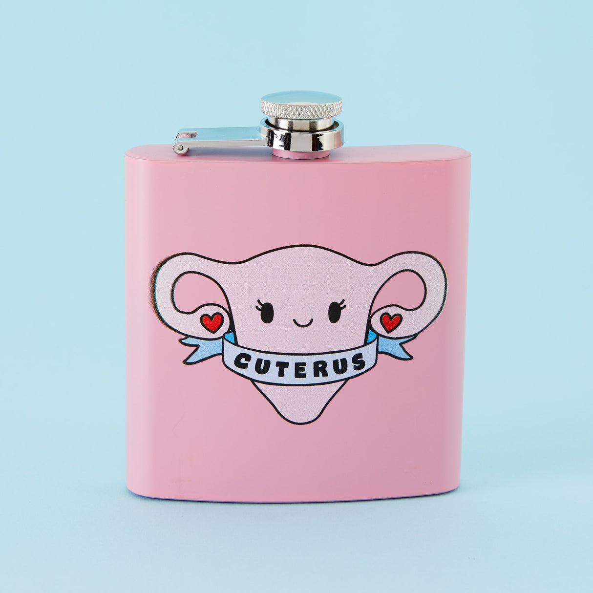 Cuterus Light Pink Hip Flask