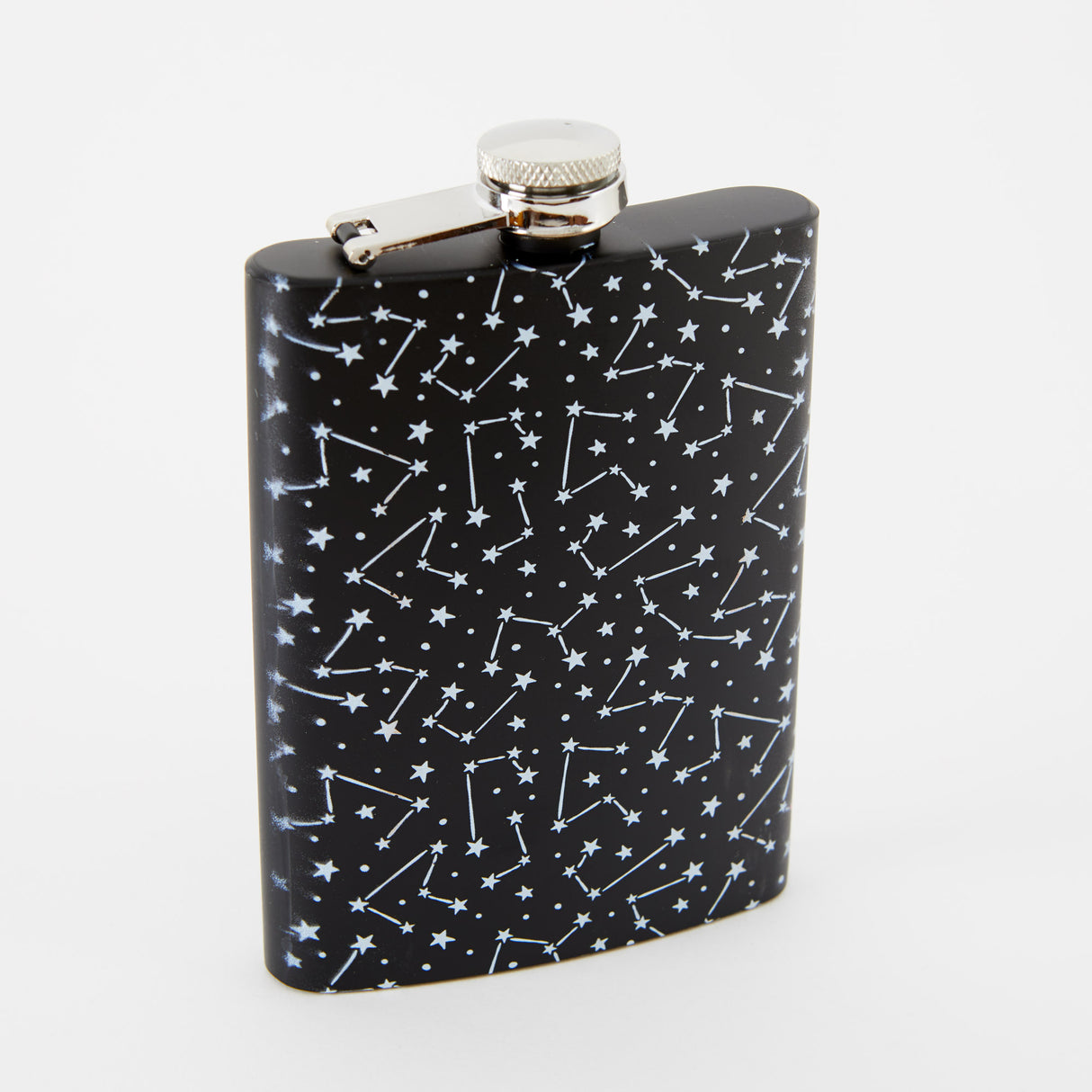 Constellation Tall Black Hip Flask