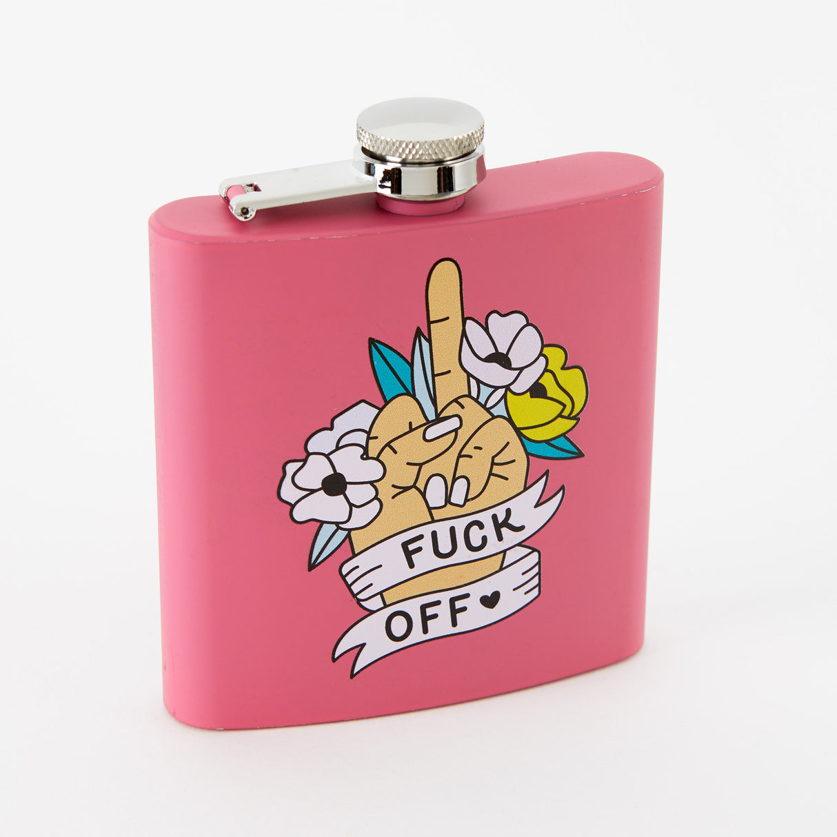 Fuck off Pink Hip Flask