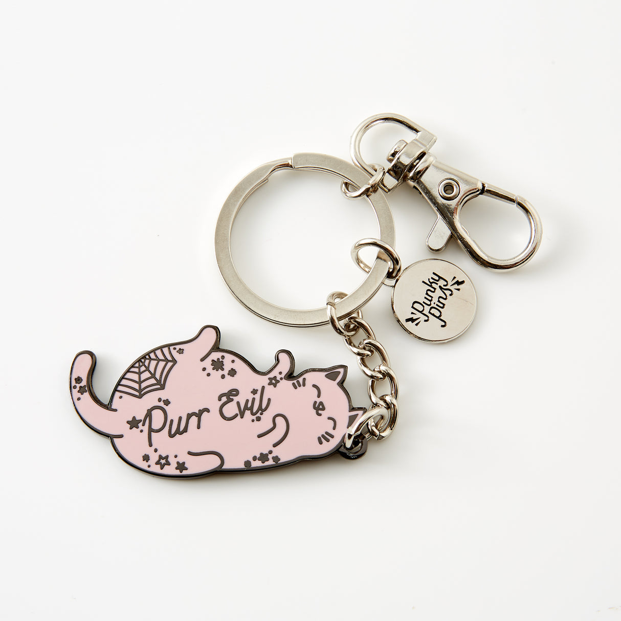 Purr Evil Enamel Keyring
