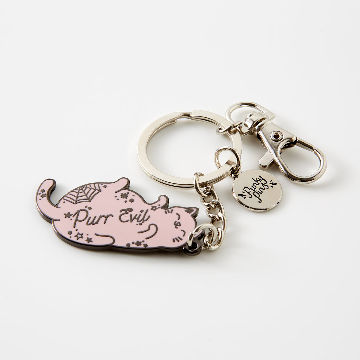 Purr Evil Enamel Keyring