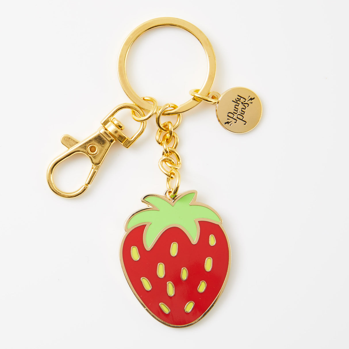 Strawberry Enamel Keyring