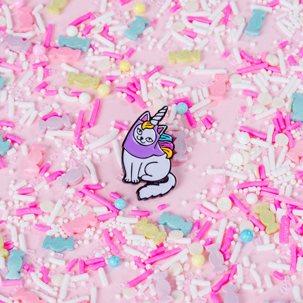 Caticorn Enamel Pin