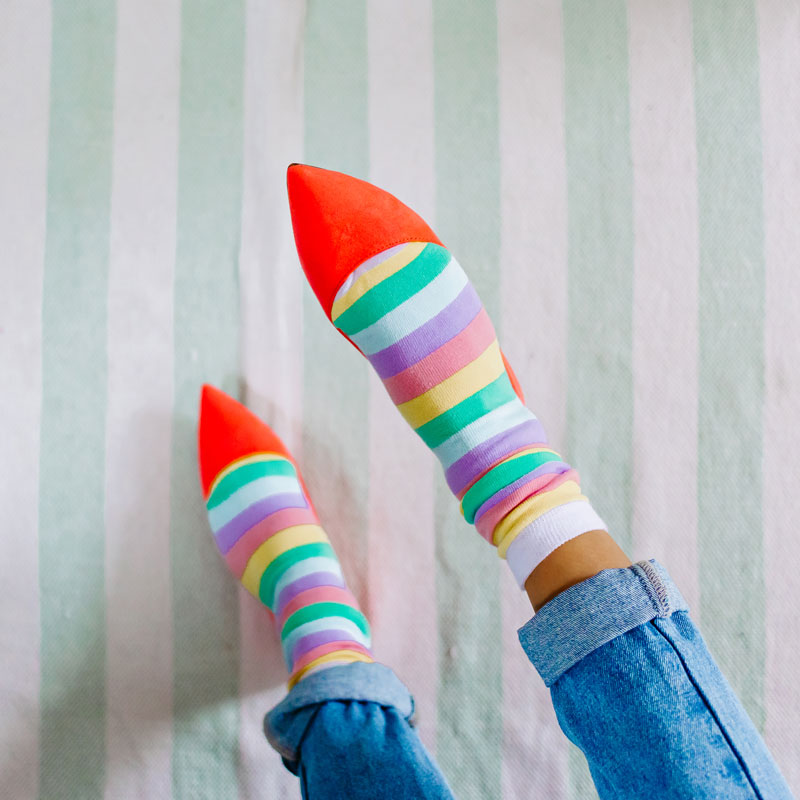 Pastel Stripe Socks
