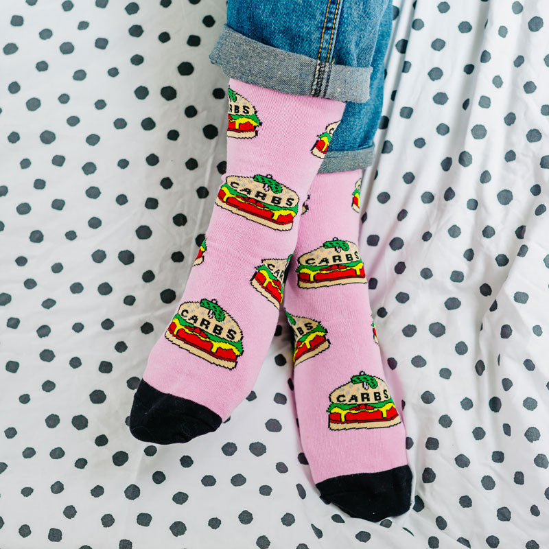 Carbs Burger Socks