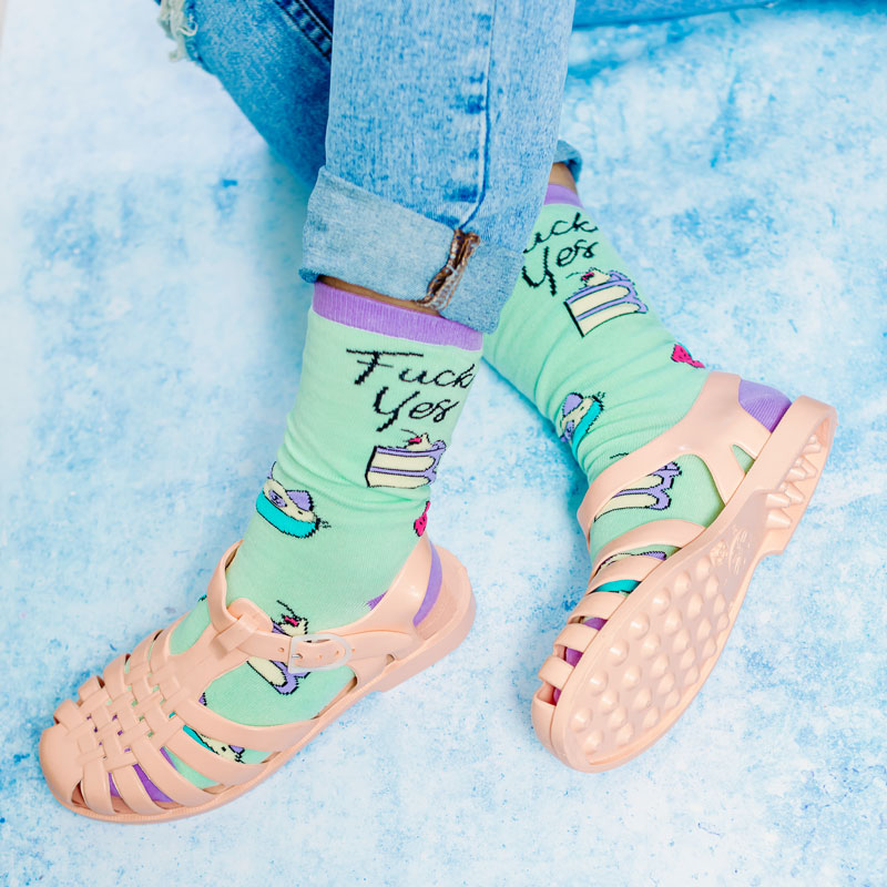 Fuck Yes Cake Socks