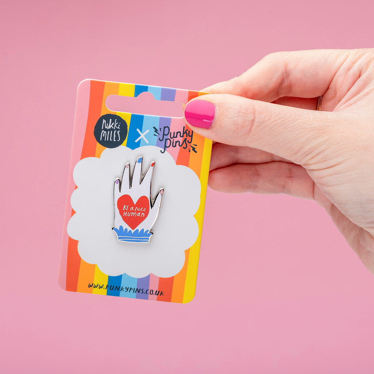 Be A Nice Human Enamel Pin