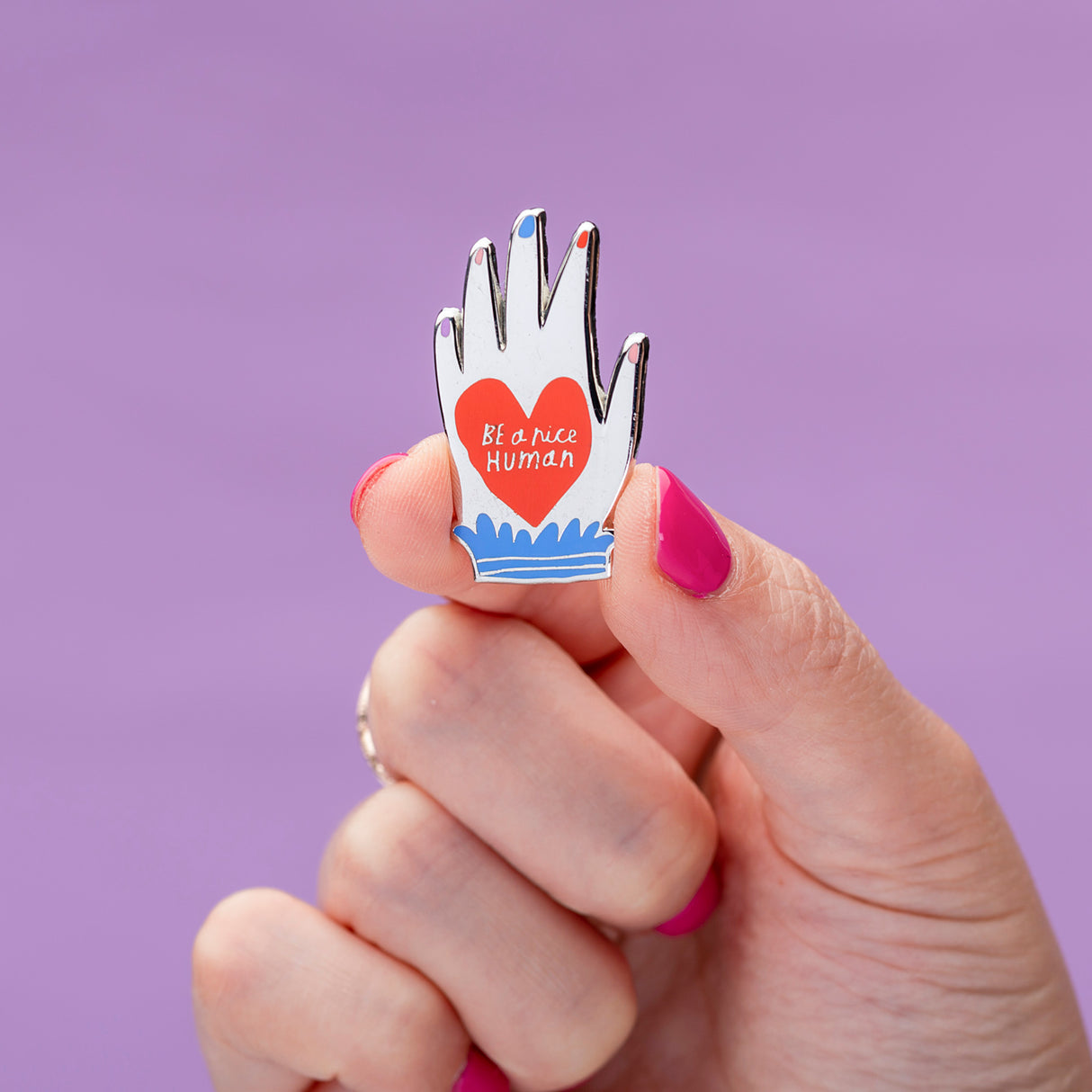 Be A Nice Human Enamel Pin