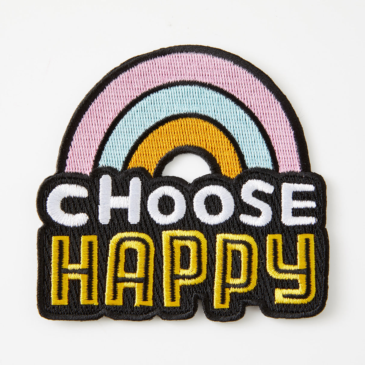 Choose Happy Iron On Patch