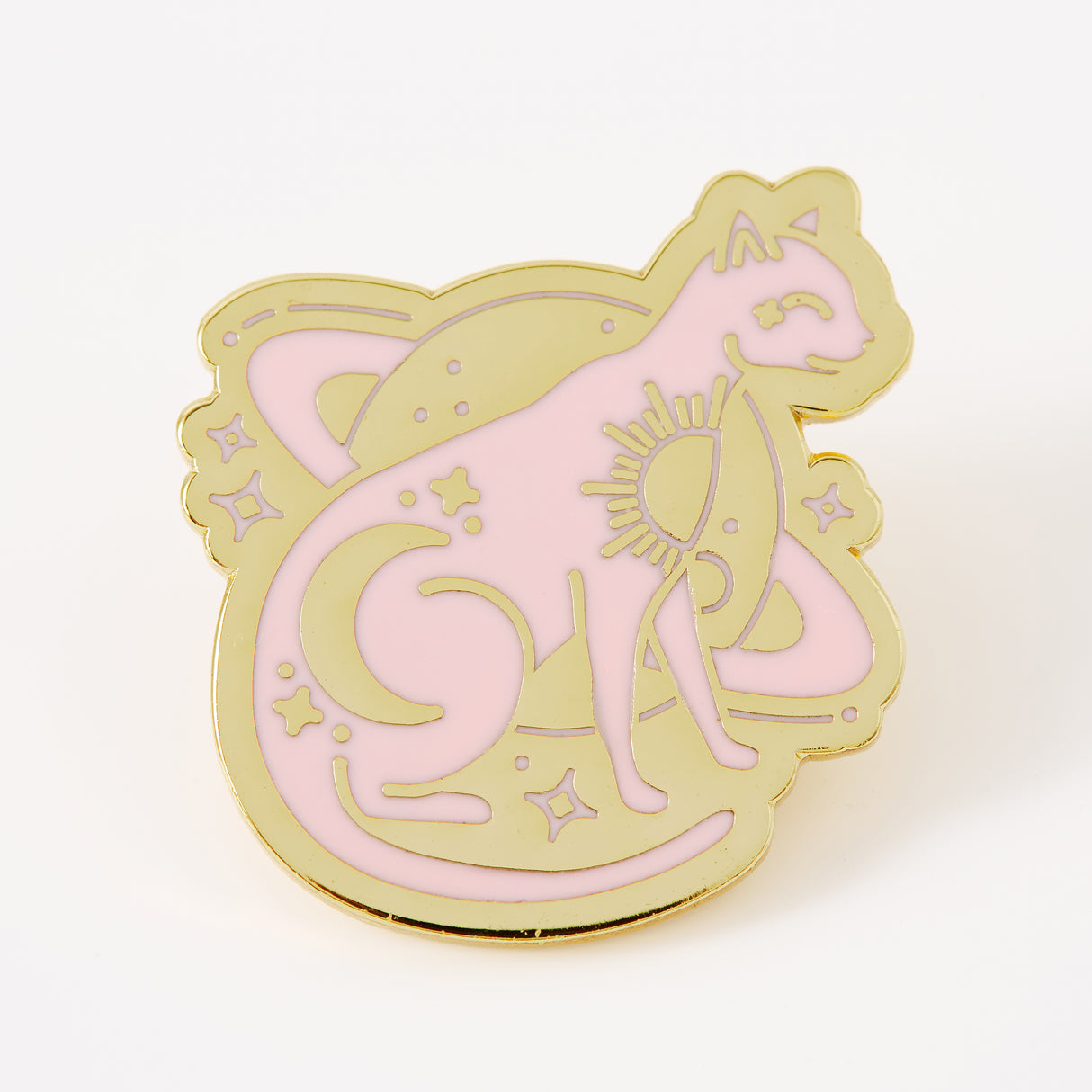 Saturn Kitty Gold Plated Pin