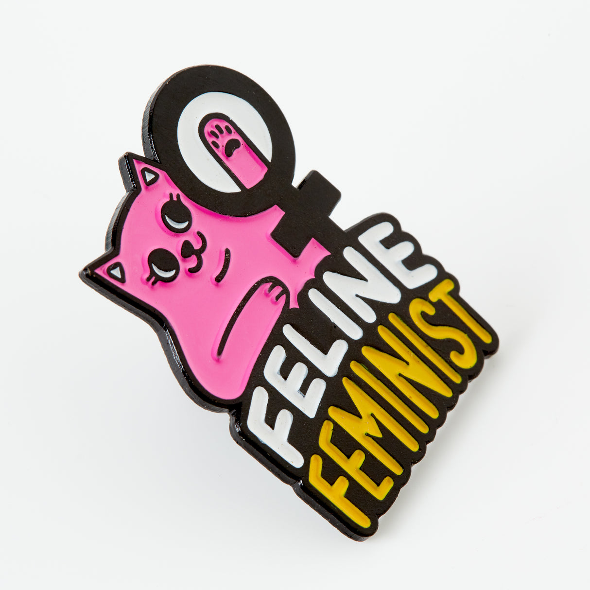 Feline Feminist Soft Enamel Pin