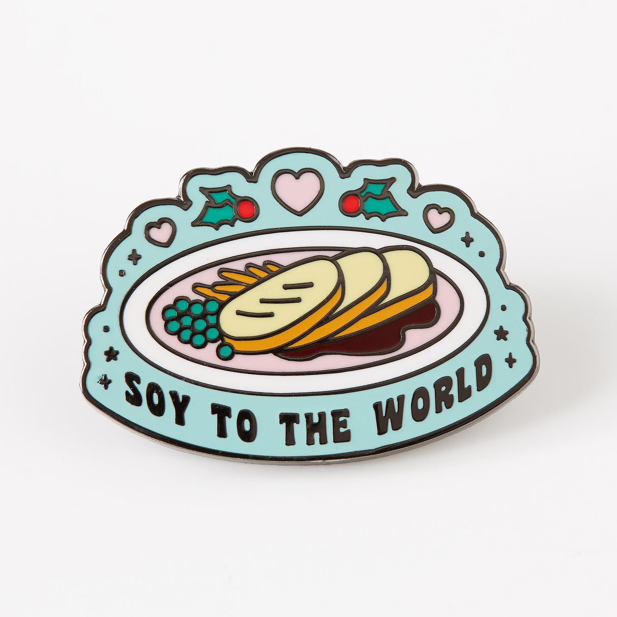 Soy to the World Christmas Enamel Pin