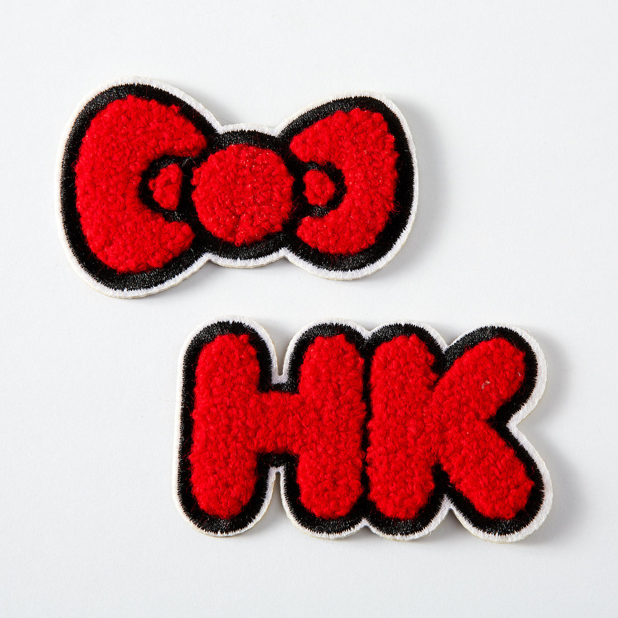 Hello Kitty Chenille Embroidered Iron On Patch Set