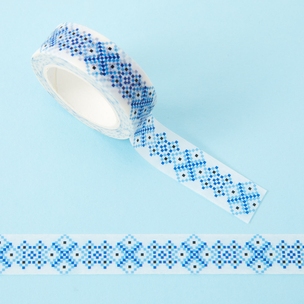 Blue Tile Print Washi Tape
