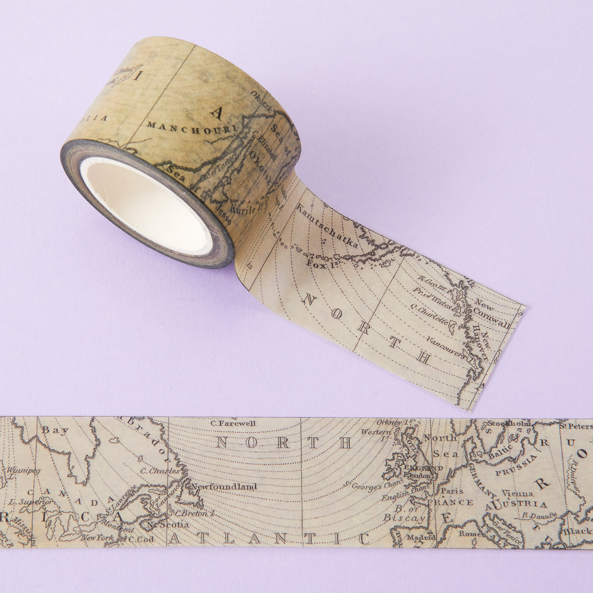 Vintage Map Washi Tape